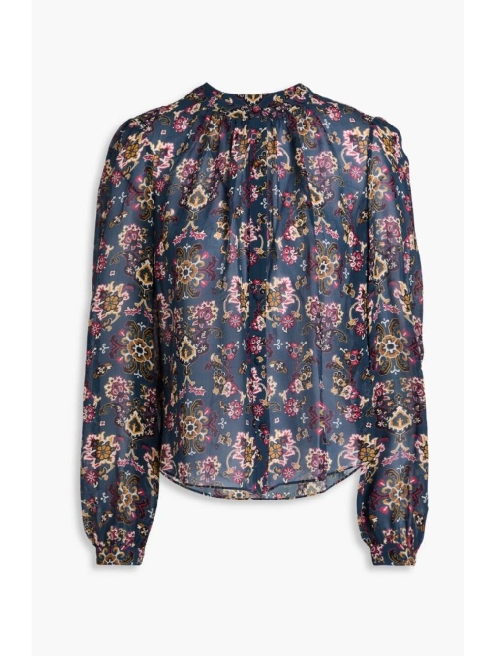 Veronica Beard Skirt & Blouse Multicolor Floral Paisley Ruched